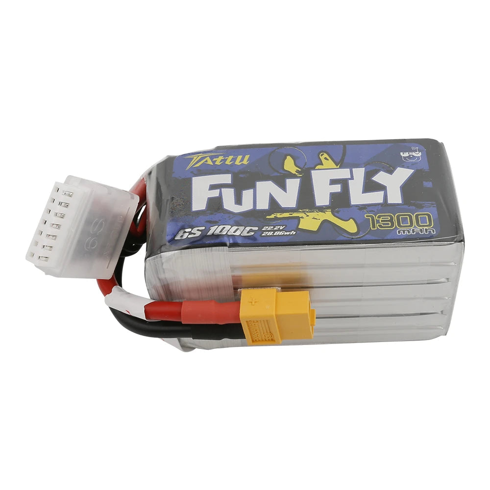 Tattu 6S 1300mAh 22.2V 100C LiPo Battery with XT60 Connector