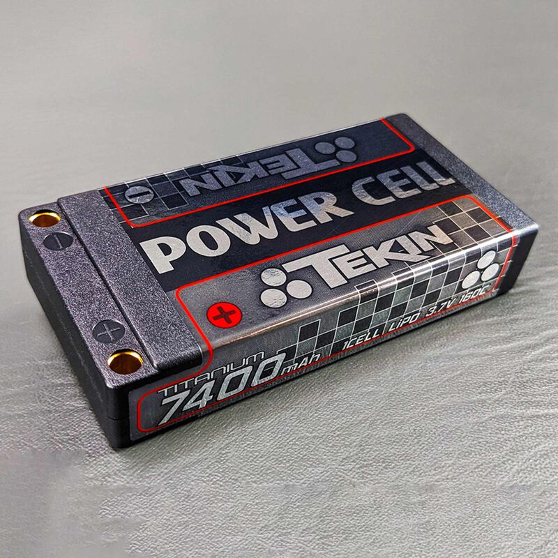 Clearance Discounts Tekin Titanium Power Cell 1S Shorty LiPo Battery 160C (3.7V/7400mAh) w/5mm Bullets