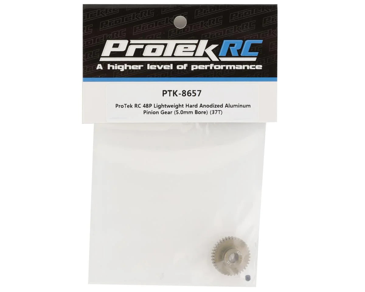 Protek RC 48P 3.17mm Bore Hard-Anodized Aluminum Pinion Gear 37T