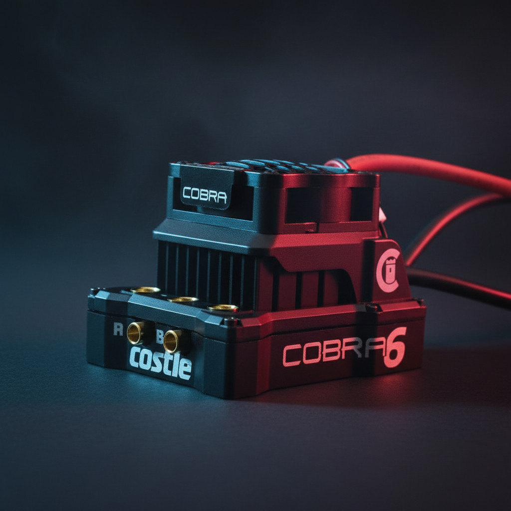 Castle Creations Cobra 6, Cobra 6 ESC, 8S Brushless ESC, Castle 1/6 ESC, Sensored ESC 8S, HmsProOutletParts, Castle 010-0184-00, Castle Cobra Speed Controller, 1/7 Scale RC ESC, Waterproof 8S ESC, Castle Link US