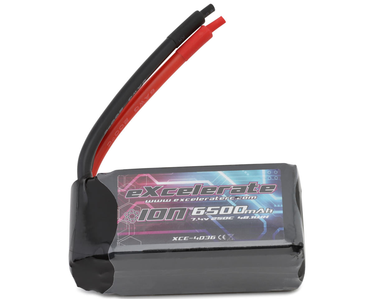 eXcelerate ION 2S 250C Drag Race LiPo Battery – 7.4V 6500mAh Soft Case
