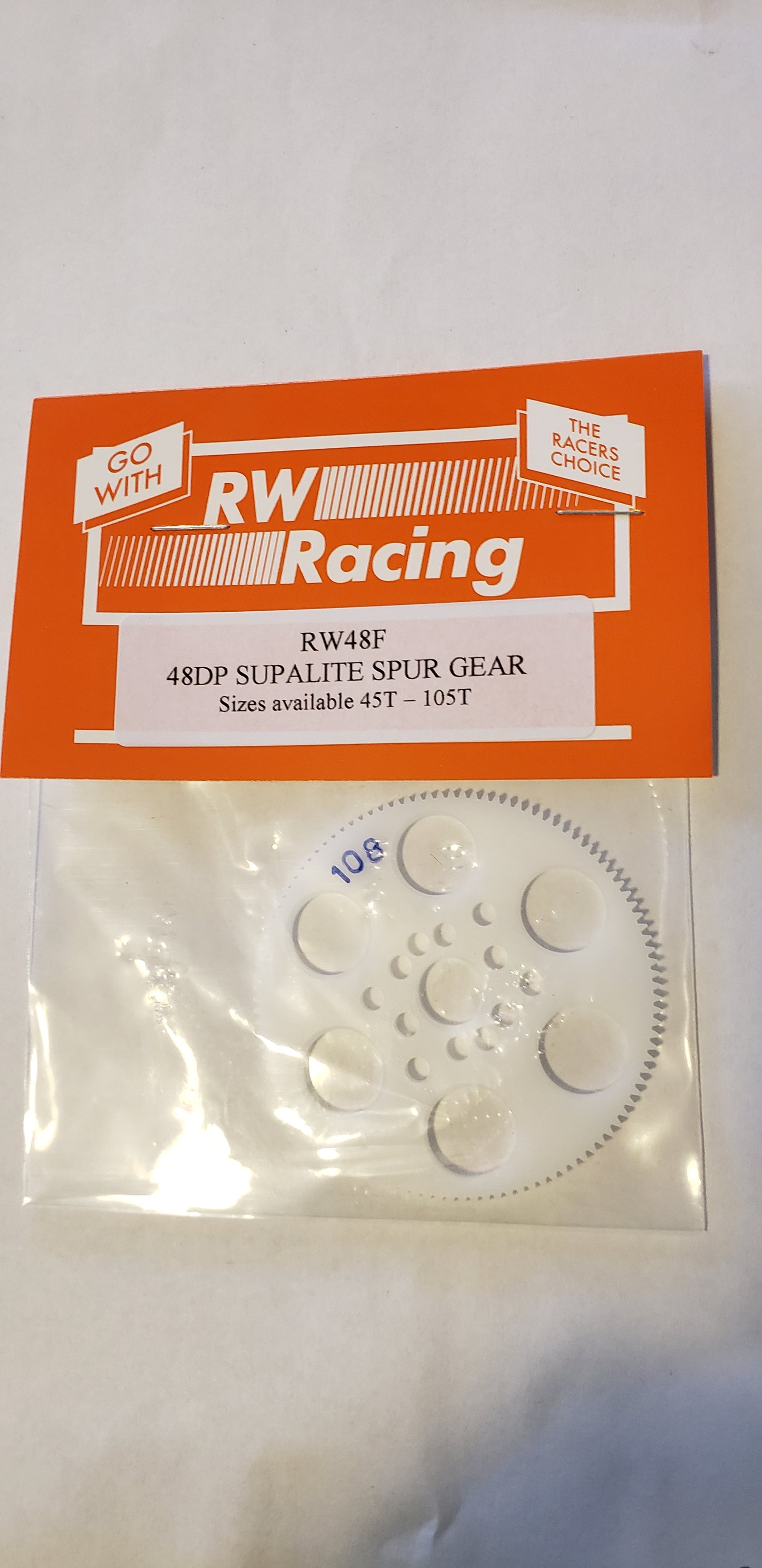 RW Racing Spur Gear 108 tooth 48 pitch for RC Drag Racing - HmsProOutletParts RC Hobbies