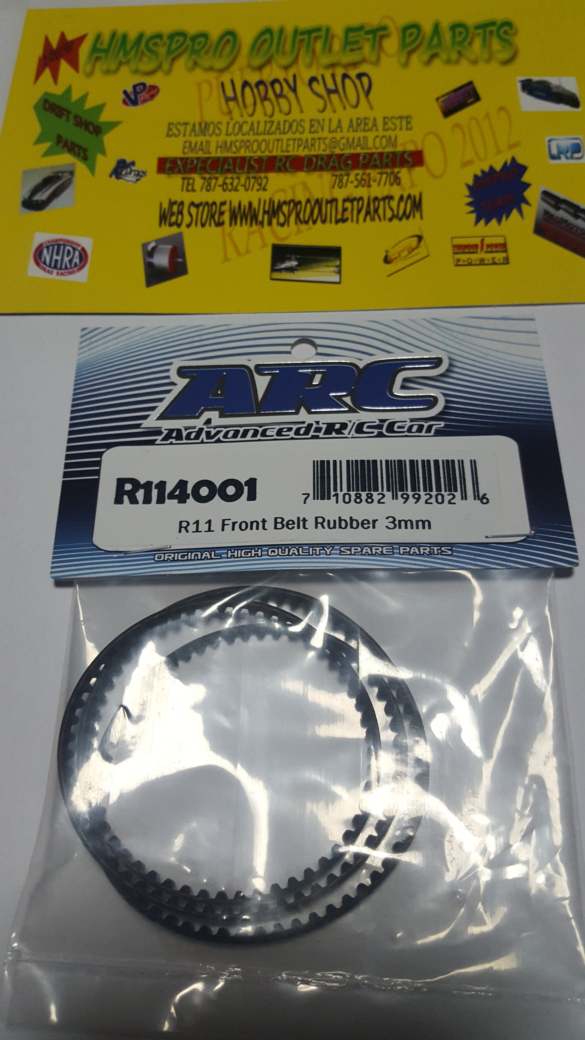 ARC FRONT BELT RUBBER 3MM R114001 - HmsProOutletParts RC Hobbies