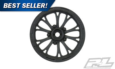 Pomona Drag Spec 2.2" Black Front Wheels - HmsProOutletParts RC Hobbies