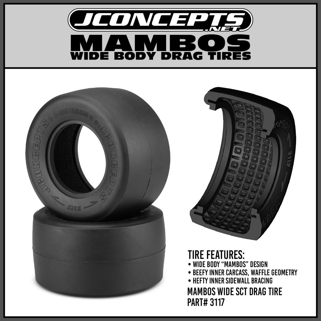 MAMBOS - DRAG RACING REAR TIRE JCONCEPTS - HmsProOutletParts RC Hobbies