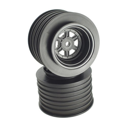 Gambler Rear Sprint Wheels with 12mm Hex / AE -TLR / BLACK - HmsProOutletParts RC Hobbies