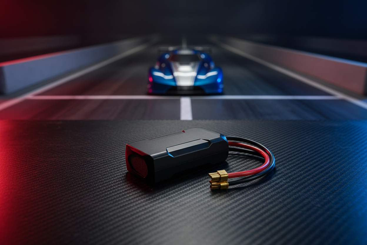 Portada cinematográfica para baterías LiPo RC