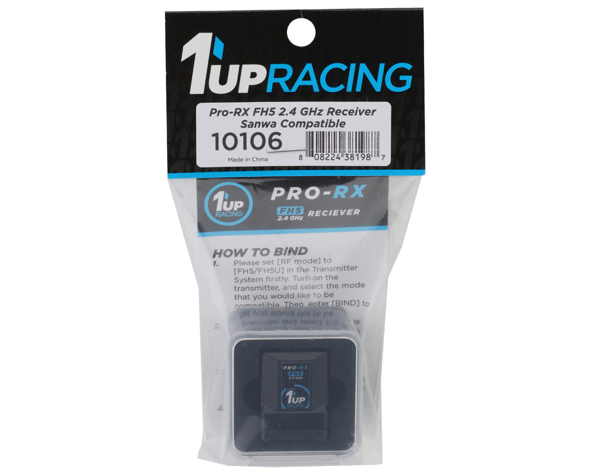 1UP Racing Pro-RX 4-Channel Sanwa FH5 Antenna-Free 2.4GHz Receiver