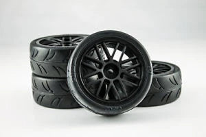 Gravity RC USGT Pre-Glued Tires (GT Wheel, Black)