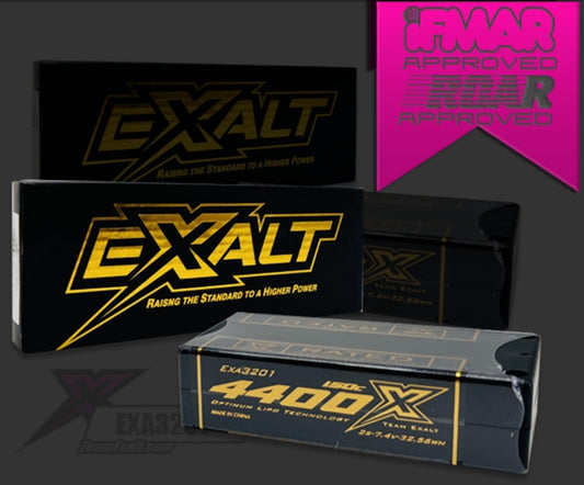 Exalt Racing 2s shorty Pack 130c 4400mah 7.4v Exa3210