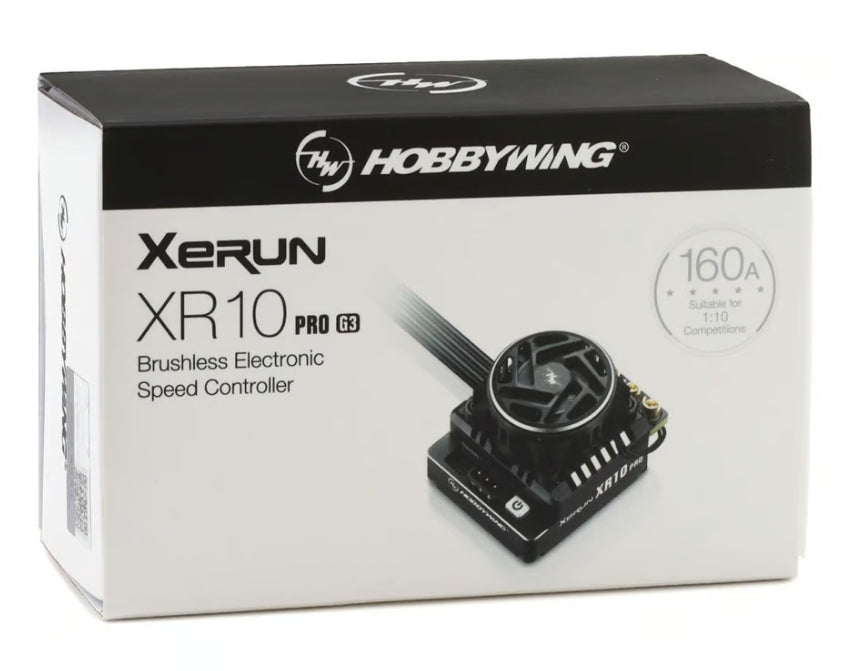 Hobbywing Xerun XR10 Pro G3X Stock Spec 1/10 160A Sensored Brushless ESC (Black)