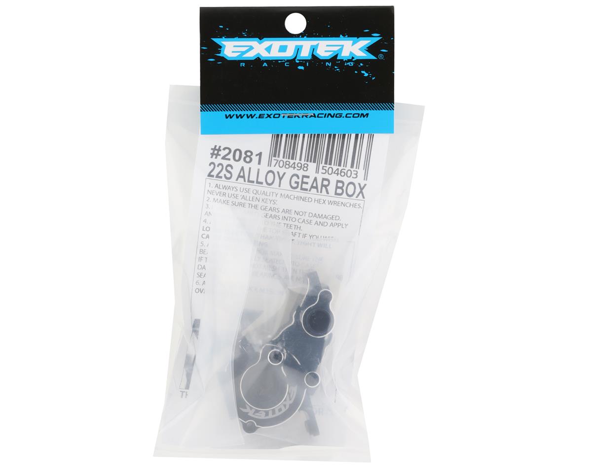 Exotek 22S Drag Aluminum Rear Motor Gear Box, Black