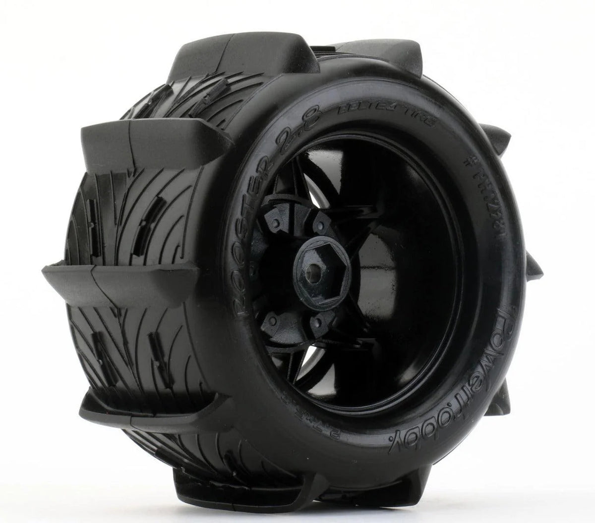 Powerhobby Rooster 2.8 Belted Paddle Tires 1/10 para arena y nieve (12/14/17 mm)