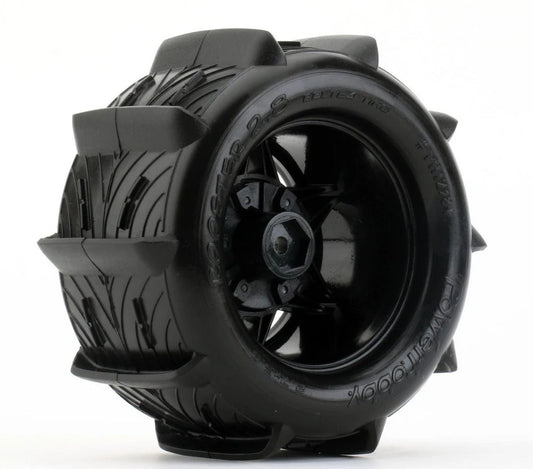 Powerhobby Rooster 2.8 Belted Paddle Tires 1/10 para arena y nieve (12/14/17 mm)