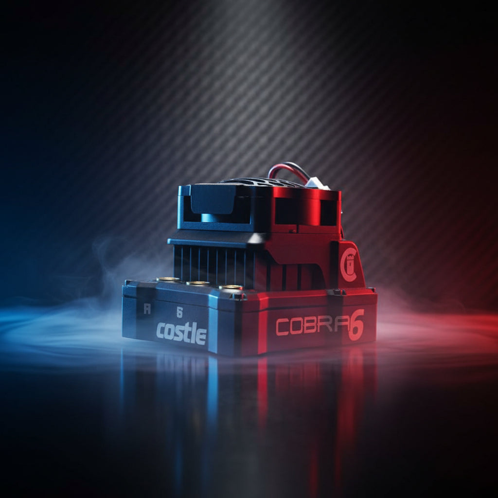 Castle Creations Cobra 6, Cobra 6 ESC, 8S Brushless ESC, Castle 1/6 ESC, Sensored ESC 8S, HmsProOutletParts, Castle 010-0184-00, Castle Cobra Speed Controller, 1/7 Scale RC ESC, Waterproof 8S ESC, Castle Link US
