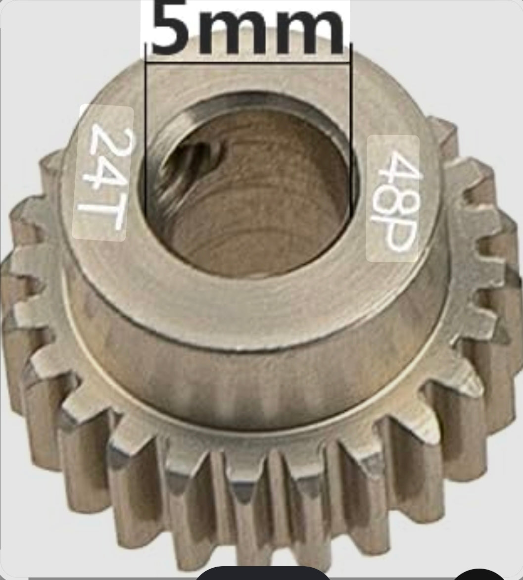 Piñón ProTek RC 48P Eje 5mm – Dientes 24T / 39T para Auto RC