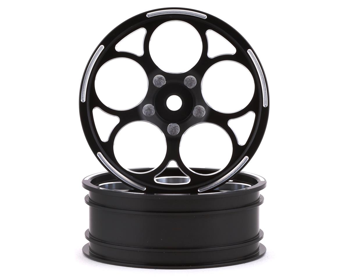 SSD RC 5 Hole Aluminum Front 2.2" Drag Racing Wheels (Black) (2)