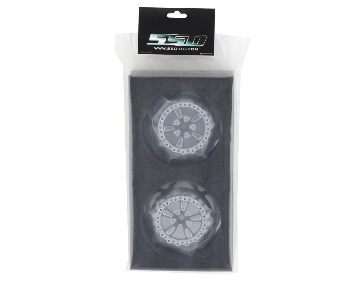 SSD RC V Spoke Lightweight Drag Rear Main Wheel Inserts (Black) (2)