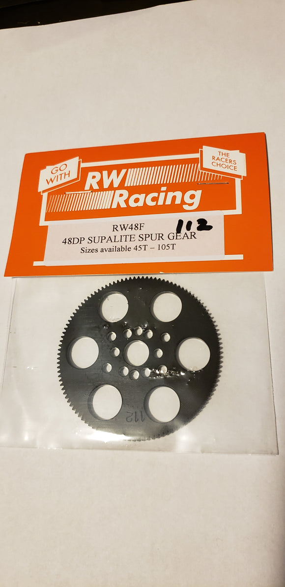 RW Racing Spur Gear 112 tooth 48 pitch for RC drag racing - HmsProOutletParts RC Hobbies 